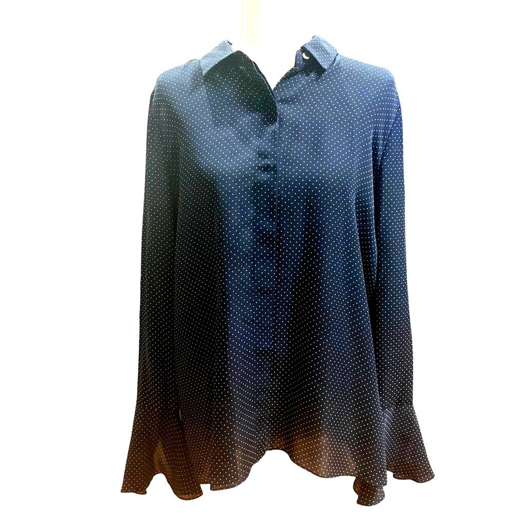NWOT Kobi halperin polka dot silk button up